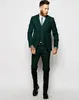 Escuro Verde Noivo Smoking Notch Lapela Groomsman Casamento 3 Peça Terno Moda Masculina de Negócios Prom Party Blazer Jaqueta (Jacket + Pants + Tie + Vest) 2265