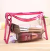 Vattentät kosmetisk väska Kvinnor Makeup Case PVC Transparent Beauty Organizer Pouch Kvinnlig väska Lady Make Up Peum