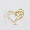 Femmes creux coeur broche perle coeur broche costume épinglette cadeau pour amour petite amie mode bijoux accessoires