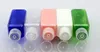 500pcs 50 ml (1 2 / 3OZ) couleurs assorties en plastique PET bouteille Remplissage carrés bouteilles d'échantillons avec Easy flip Cap gros SN33