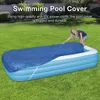 Rektangel Swimming Pool Cover Tyg Square Pool Cover Swimming Dust Rain tyg Tjock 262 175cm191n