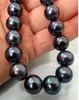 10-11mm Tahitian collier de perles de la mer Noire du Sud 20 pouces broche en or 14k