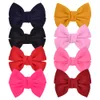 4 pouces solides cheveux arcs Simple pince à cheveux pour enfants filles Boutique pinces à cheveux à la main fête chapeaux accessoires de cheveux