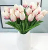 Pu mini-Tulip flores artificiais Decoração do casamento da tulipa Bouquets Artificial Flowers GB1028