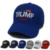 6 Styles Trump 2020 Hat Sports Hats 3D Embroidery Adjustable Baseball Cap Outdoor Summer Beach Hats ZZA2117