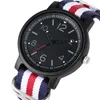 Novel Natural Wood Watch Vogue Round Dial Nylon Straps Clock Retro Black Red Wood Watches Analog Quartz Wristwatch For Men Gift3608590