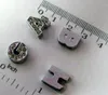 50 Stück / Los 8 mm K voller Strasssteine Silber Dia-Buchstabe DIY Charms passend für 8 mm Lederarmband Telefonstreifen SL0006194s