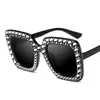 Gafas de sol que brilla diamante mujeres del diseño de marca de Flash plaza Sombras Mujer Espejo Gafas de sol Oculos luneta Bling del Rhinestone