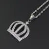 WholeStainless Steel Jewelry Hip Hop Crown Pendant Necklace Jewelry 24inch Rope chain SN1299109472