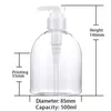 Handdesinfektionsmittel-Gelflaschen, 300 ml, 500 ml, Kunststoff-Shampoo, Handwaschflüssigkeit, Desinfektionsmittelbehälter, tragbar, leere Handwaschflaschen, kostenloser DHL