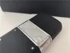 Luxury constellation stainless steel Gold cell Phone Metal Body Dual Sim card No Camera MP3 Quad Band celular Leather Signature Mobile Phone