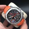 DP завод роскошные часы лучшее качество черный циферблат VK Кварцевые наручные часы 40 мм Nautilus 5968A-001 мужские часы Часы на резиновом ремешке