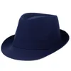 الرجال Trilby Hats الكلاسيكية سميكة قصيرة الحافة مانهاتن العصابات Cap Cotton Blend Fashion Women Fedora Jazz Hat4505202