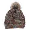 Unisex beanie skalle kepsar stickade hattar mössa mössor päls pom poms mössor höst vinter cap cap kvinnor män huvudbonad värmare3002988