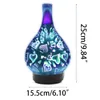 3D花火大会の夜の軽い空中加湿器ガラス花瓶形の香りエッセンシャルオイルディフューザーミストメーカー超音波加湿器ギフト