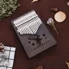 C002 17 Keys Kalimba Wood Mogany Body Thumb Piano Musical Strument Accessori Colorful Deer può essere scelto8961044