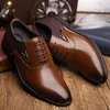 Microfiber läder oxford skor för män casual skor män affär snörning pekad tå formell sko för hane