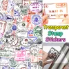 50 stks Waterdichte transparante stempelstickers Speelgoed voor kinderen tieners volwassenen DIY laptop bagage plakboek briefkaart gitaar fiets auto stickers