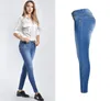 New Arrival Plus Size Faded Jeans For Women Stretchy Push Up Denim Skinny Pant Trousers Female Stretchy Jeans Pencil Pants J2813
