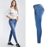 Ny ankomst plus storlek bleknade jeans för kvinnor stretchy push up denim skinny byxa byxor kvinnliga stretchiga jeans penna byxor j2813