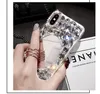 Gland Glitter Diamant Fleur Couverture Arrière Bling Bling Pleine Protection Miroir De Maquillage Shell pour iPhone 11 Pro Samsung Note10 S10 Note9 A10 M10