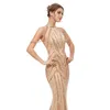 Luxury Mermaid Rhinestones Long Sexy Sheath Dress Sparkly Prom Party Dresses Dubai Show Evening Gown215G