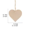 Pendentif coeur en bois découpé au Laser ornement en bois 5.3x5.6cm pendentif coeur blancs artisanat Design fête décor