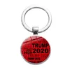 Portachiavi Donald Trump 2020 Keep America Great Portachiavi Time Gemstone Souvenir Ciondolo Portachiavi in acciaio inossidabile Regalo HHA1106