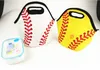 Baseball Lunch Bag Box Neoprene Picknickpåsar Sport Softball Tote Isolerade kylväskor Matbärarförvaringsväskor Vattentäta handväskor