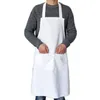 Panelas parte clássica loja cozinhar avental engrossar algodão poliéster bolso duplo limpeza doméstica sem mangas apron8638076