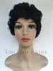 Top Cabelo China Moda Simulação Perucas de Cabelo Humano beleza Peruca Curta Encaracolado Para as mulheres negras kinky curly peruca cosplay em estoque