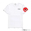 2018 COM wholesale New Best Quality Grey CDG New HOLIDAY PLAY 1 T-shirt Black Red Striped Polka prompt