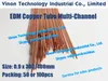 0.9x300mm Koper Tube Multi-Channel (50PCS / 100st) Koper EDM Tubing Dia. = 0.9mm lengte = 300 mm, koperen elektrode buis-multihole EDM boren