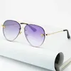 Luxury Little Bee Designer Sunglasses For Women And Men Metal Pilot Frame Mirror Lenses 9 Colors Free Shipment