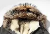 High quality natural coyote fur lining long parka with brown raccoon fur trim men fur jackets YKK ZIPPER Cold resistant snow parkas