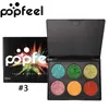 NEW POPFEEL 6 Color Makeup Glitter Eyeshadow Palette Metallic Makeup Palette Waterproof Brighten Eye Glow Shimmer Pigments Cosmetics