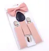 BABY Boy Bowknot Brependers Bretaggi regolabili Set su y indietro Bretelle Braces Belt BOwtie Set clip Christmas Bambini regalo 21 colori BT5732