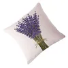 Hot Lavender Flax Kussensloop Bed Taille Sierkussen Covers Home 18 inch Een boeket van lavendel
