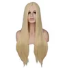 Женщины 70 см Долгий прямой косплей парика Партия красная блондинка 100% высокотемпературные волокна синтетические парики волос
