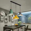 Set med 3 matbordslampor Macaroon Färgrik LED Modern Hänglampa Hanglamp För Kök Island Tak Rumsbelysning