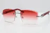 Rimless Glasses Marble Red Aztec SunGlasses Metal Mix Arms 3524012 SunGlasses Unisex oversized Sunglasses Red C Decoration gold fr293W