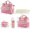 Diaper Bag for Girls and Boys - Large Capacity Baby Bag - Nappy Bag - Diaper Tote Set 5 Pieces