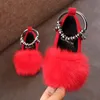 Kids Girls Children Plush Velvet Warm Faux Fur Loafer Shoes For Teens Girls Princess Party Wedding Shoes Shoe New 2020 Red black
