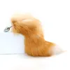 Saixs Fox Tail Anale Plug met Grote Real Crystal Fox Tails Metalen Butt Plug Paar Seksspeeltjes Erotische Cosplay Tail Drop Shipping Y191028