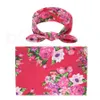 Neonato Fasce Coperte Bunny Ear Fasce Set Swaddle Photo Wrap Cloth Floral Peony Pattern Baby Photography Tools RRA2114