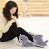 Hot Sale-Winter Super Animal Funny Shoes For Men and Women Warm Soft Bottom Home&House Indoor Floor Shark Shape Furry Slippers