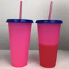 Tasses à changement de couleur de 24 oz Pp Tasses de détection de température gobeurs maigres tasse de tasse de tasse à eau avec des pailles zza8458601536