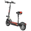 YOUPING Q02 Katlama Elektrikli Scooter 500W Motor 48V / 18Ah Akü 10 İnç Lastik İçeren Koltuk - Siyah