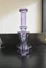 Smoking pipe glass drilling machine purple CFL, tornado effect, 14 mm joint, price concessions are welcome to buy