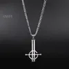 2019 Nieuwe Punkband Rock Sieraden 34 * 54mm Ghost B.C. Nameless Ghoul King Necklace Rvs Merch Logo Symbool Curb Chain 4mm 24 Inch